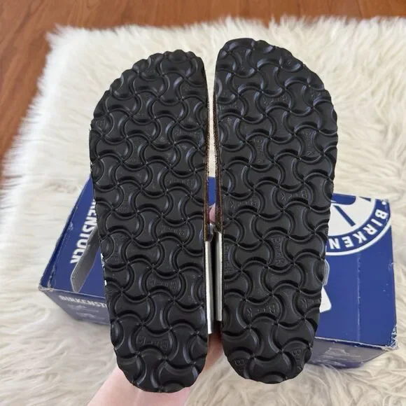 Birkenstock Gizeh Thong Sandals Leather Birko-Flor Silver Women’s EU37 NEW BOX - Picture 8 of 15